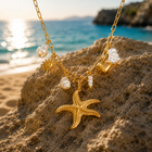 Stella Marina — Collana Charm Mare con Perle