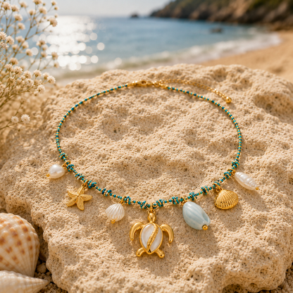 Coralia — Collana Tartaruga e Conchiglie